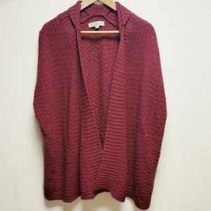 Ann Taylor LOFT Knit Sleeveless Drapey Wool-blend Cardigan Sweater size Small